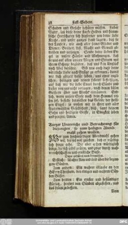 Kurzer Unterricht und Betrachtung für diejenigen, so zum heiligen Abendmahl gehen wollen.