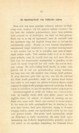 De openbaarheid van Indische zaken