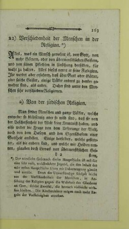 22) Verschiedenheit der Menschen in der Religion