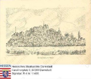 Schweinsberg, Schloss und Stadt, Ansicht