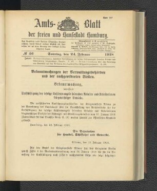 No. 46, 24. Februar 1918