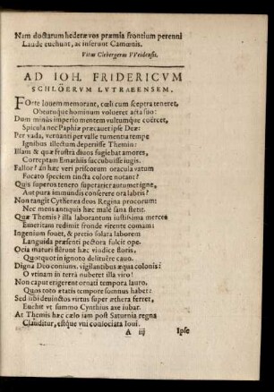 Ad Ioh. Fridericum Schloerum ...