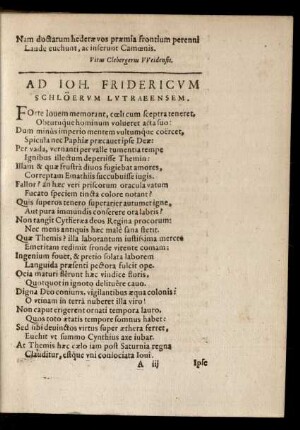 Ad Ioh. Fridericum Schloerum ...
