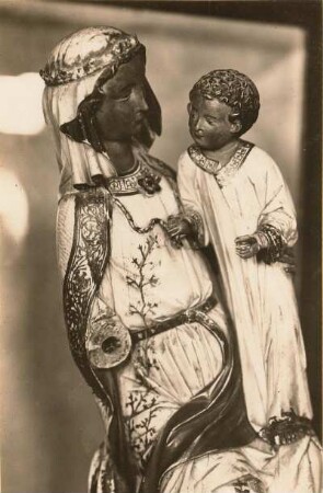 Elfenbeinmadonna : Elfenbeinmadonna (1301/1350). Hüftstück. Villeneuve-les-Avignon, Notre Dame