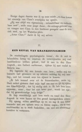 II. Een geval van krankzinnigheid