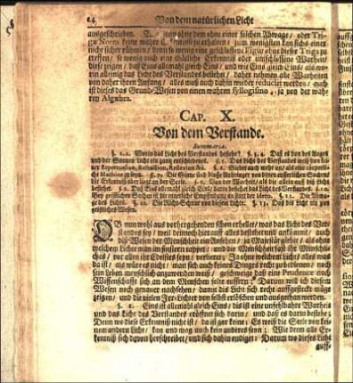 Cap. X. Von dem Verstande.