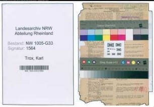 Entnazifizierung Karl Trox , geb. 24.09.1897 (Rektor)