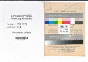 Entnazifizierung Walter Pohlmann , geb. 16.04.1912 (Buchbinder)