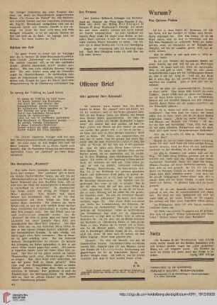 Offener Brief