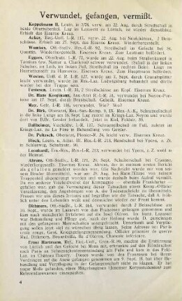 4 Verwundet, gefangen, vermisst.