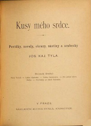 Spisy Spisy Jos. Kaj. Tyla, 2