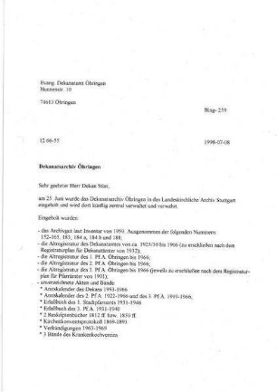 Abgabeliste 1998