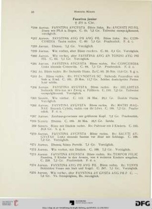 Faustina junior (Nr. 256-278)
