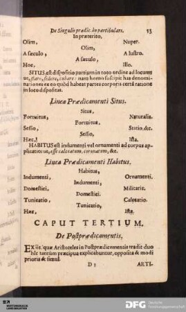 Caput Tertium.