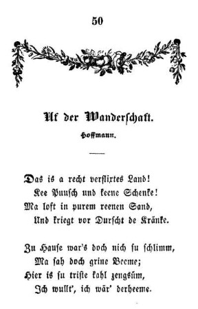 Uf der Wanderschaft.