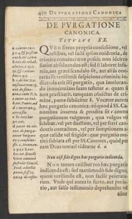 De Purgatione Canonica. Titulus XX.