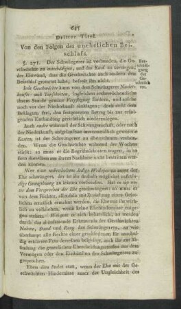 Dritter Titel. Von den Folgen des unehelichen Beischlafs