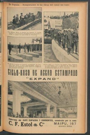 De España.- Inauguración de las obras del canal del Ebro