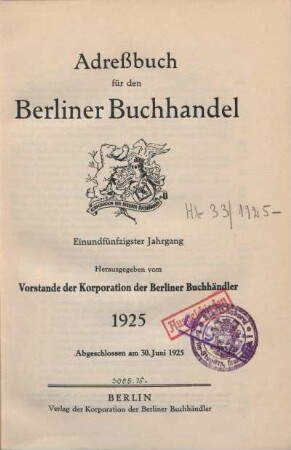 Stempel: Stadtbücherei. Berlin-Steglitz. Grunewaldstr. 2