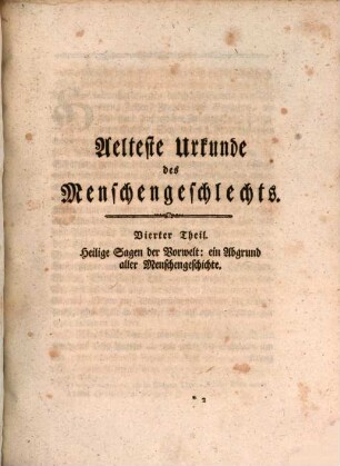 Aelteste Urkunde des Menschengeschlechts, 2. Welcher den Vierten Theil enthält