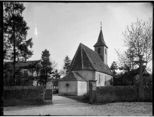 Beiertheim Sankt Michael Kapelle Außenansicht von Nordosten