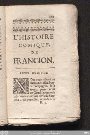 Livre Onzième.