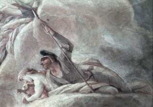 Mittelbild: Aufnahme des Herkules in den Olymp