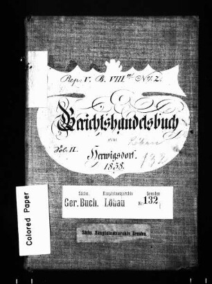 Gerichtshandelsbuch von Herwigsdorf (bei Löbau), Bd. 1