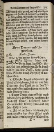 Beym Donner und Ungewitter. - Nach der Seuche oder Pest.