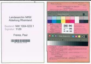 Entnazifizierung Paul Freres , geb. 06.11.1914 (Lehrer)