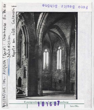 Villeneuve-les-Avignon: Grand Chartreuse, Inneres, Kapelle im südlichen Seitenschiff