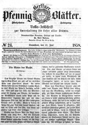 No. 24, Sonnabend, den 12. Juni