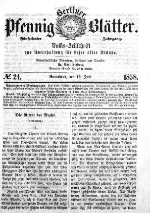 No. 24, Sonnabend, den 12. Juni
