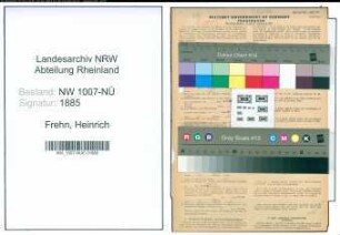Entnazifizierung Heinrich Frehn , geb. 08.10.1904 (Kunstschlosser)