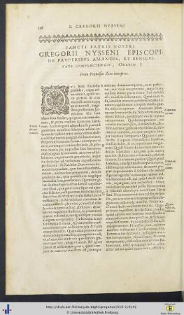 De pauperibus amandis et benignitate complectendis, Oratio 1 eod. interp.