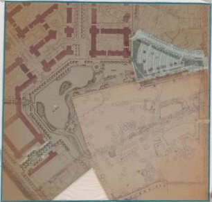 Hansjakob, Gottfried; München - Schwabing, Berliner Str.; Wohnanlage an der Berliner Straße (Schwabinger See) - Parkplatz Ungererbad (Lageplan)