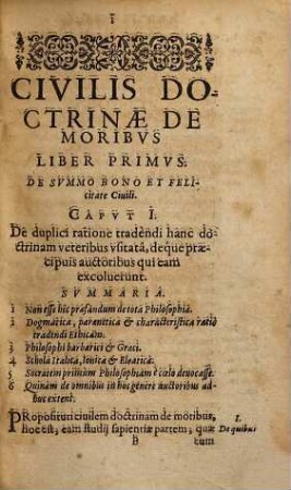 Ethicae Siue Civilis Doctrinae De Moribvs Libri IV. : Quibus tota ista disciplina non tantum ex Aristotele, sed optimis quibusque veteribus & recentibus auctoribus fuse explicatur ...