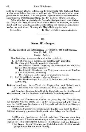 46-52, III. Kurze Mitteilungen