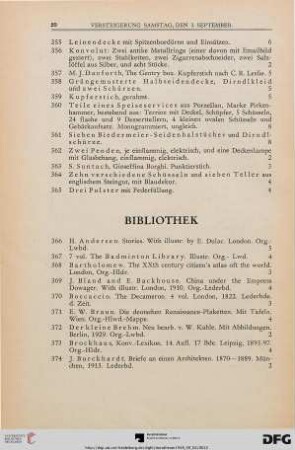 Bibliothek (Nr. 366-426)