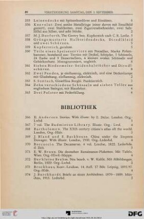Bibliothek (Nr. 366-426)