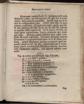 Erratorum Index