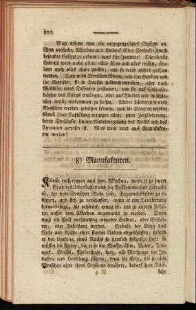 8) Manufakturen.