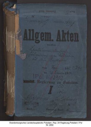 Überwachung demagogischer Bestrebungen, Landesverweisungen, Ausweisung von Ausländern aus dem Reichsgebiet. Allgemeines