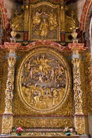 Frankreich. Limousin. Correze. Beaulieu sur Dordogne. Eglise Saint Pierre. Abteikirche. Seitenaltar