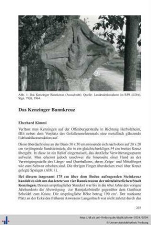 Das Kenzinger Bannkreuz