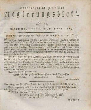5.-26. November 1819=Nr. 21-23