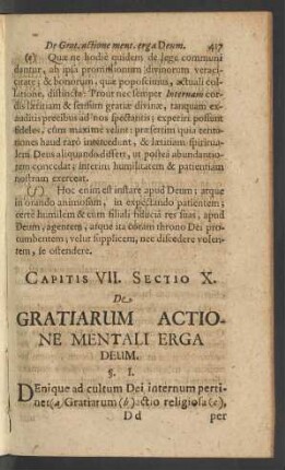 [...] Sectio X. De Gratiarum Actione Mentali Erga Deum.