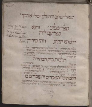 Wiederholung der Lehre (Mischne Thora) - BSB Cod.hebr. 144
