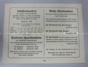 Musterkarte der Kleiderstoff-Großhandlung Franz Wulf Nachf. Leipzig