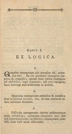 Caput I. Ex logica.